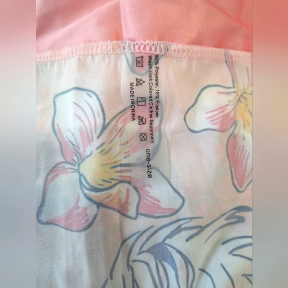 Tropical flamingo print swimsuit cover up/sarong/skirt with ties - one size - Picture 10 of 10